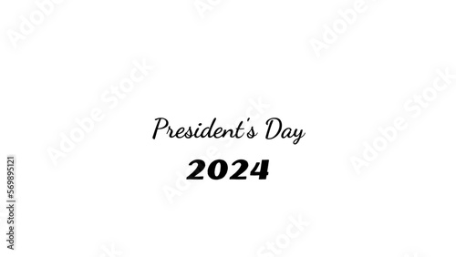 President's Day wish typography with transparent background