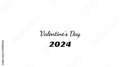 Valentine's Day wish typography with transparent background