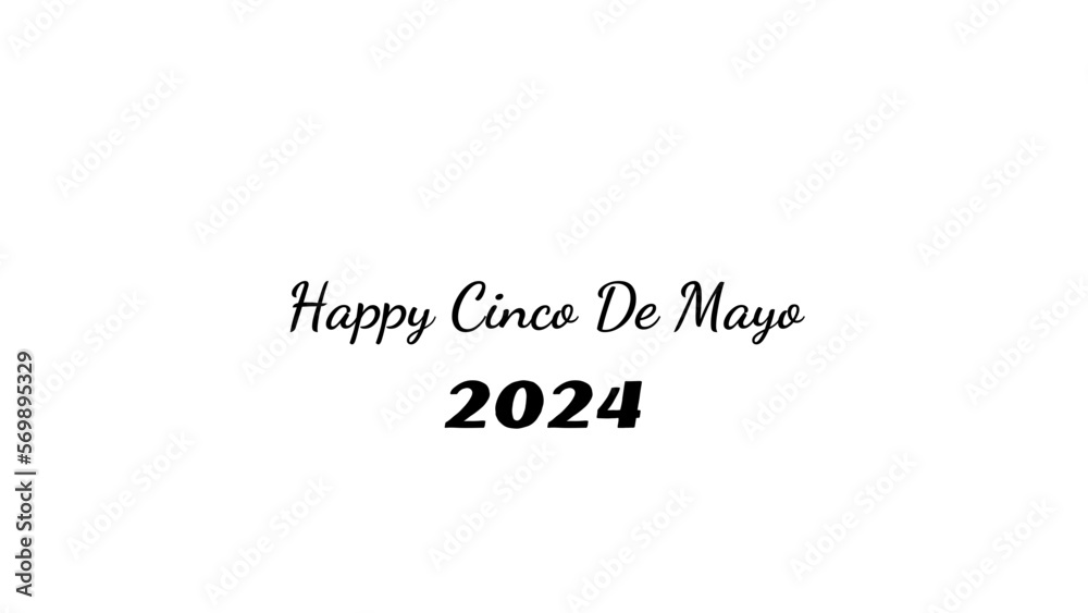 Happy Cinco De Mayo wish typography with transparent background Happy Cinco De Mayo wish typography with transparent background