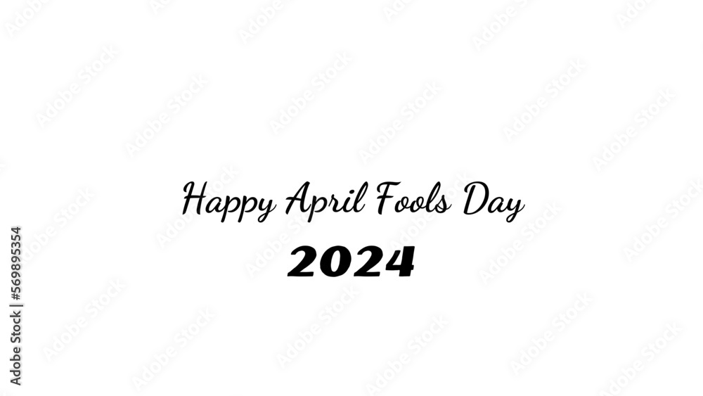 Happy April Fools Day wish typography with transparent background Happy April Fools Day wish typography with transparent background