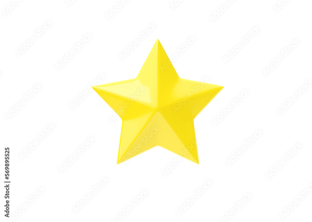 Review 3d render icon - yellow star customer positive rate, award experience service cartoon illustration. Review 3d render icon - yellow star customer positive rate, award experience service cartoon illustration.