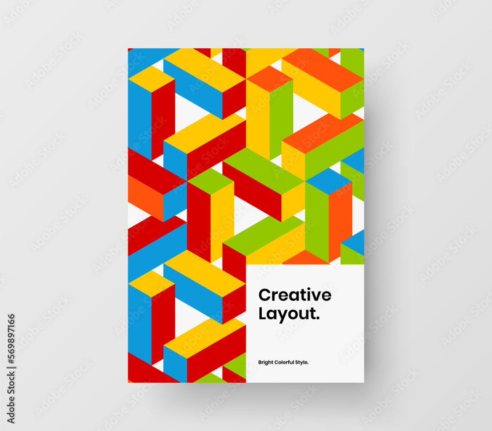 Creative brochure A4 vector design layout. Original mosaic tiles magazine cover illustration. Creative brochure A4 vector design layout. Original mosaic tiles magazine cover illustration.