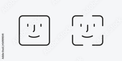 Face id vector icon in flat style. identification icon vector illustration. Symbol for your web site design, logo, app, UI. Vector illustration, EPS