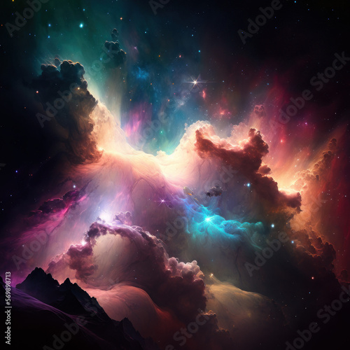 Beautiful mysterious sky nebula