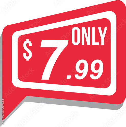 $7.99 price tag seven ninety nine