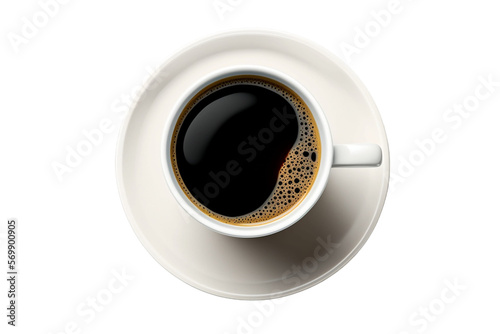 Photographie coffee cup/mug isolated on a white background, cup of coffee with freshly brewed