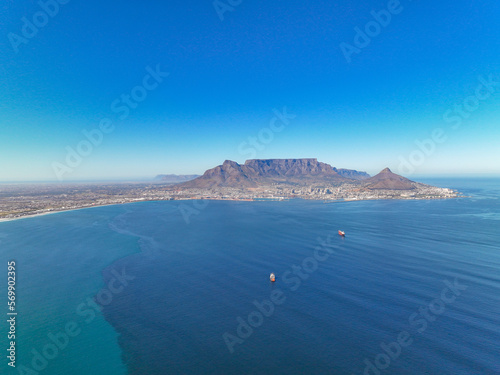 Table Bay - Mountain, city bowl, Robben Island and Tableview
