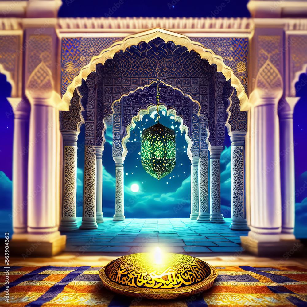 Obraz premium ramadan kareem iftar, Muslim holiday, Islamic fasting, Arabic month