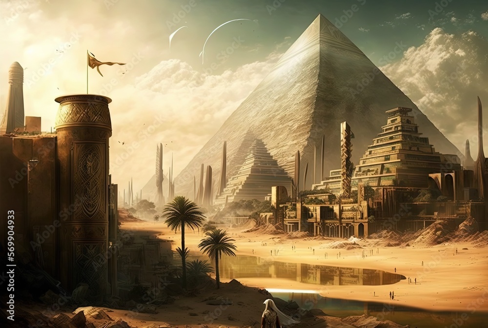ancient-egypt-desert-landscape-with-pyramid-and-architecture-with-high-technology-things-idea