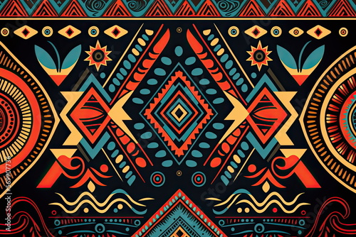 textile repeat pattern of tribal seamless pattern, silk texture, Made by AI,Artificial intelligence