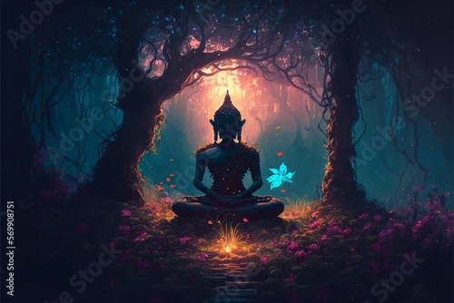 buddha in the lotus position © jahidsuniverse