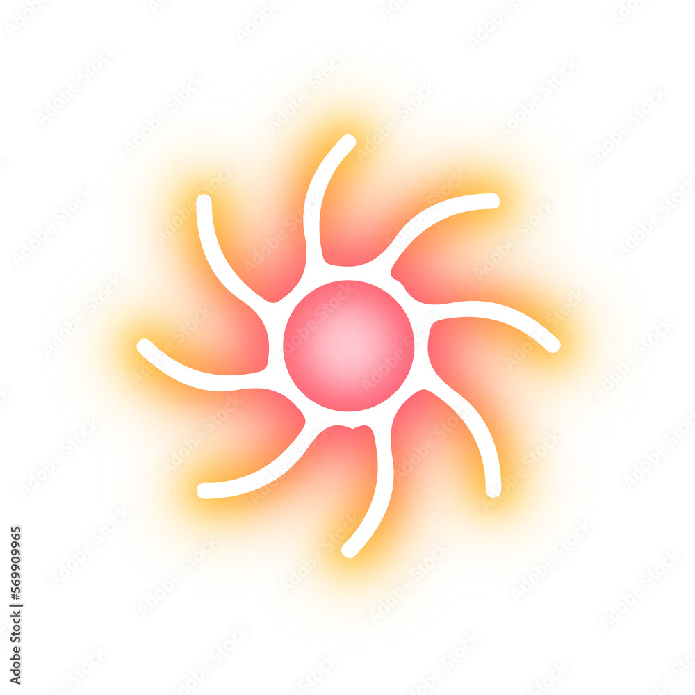 Set of Sun neon