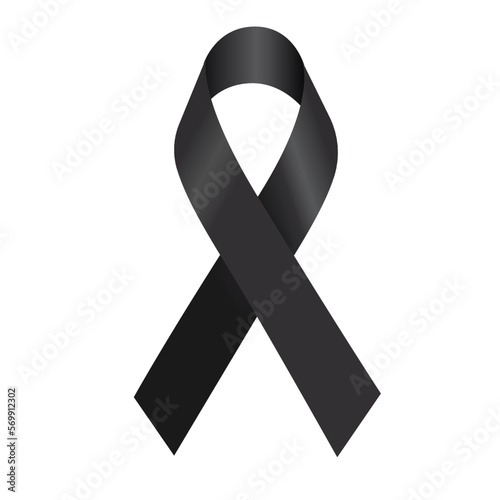 Billede på lærred Symbol black ribbon Remember design