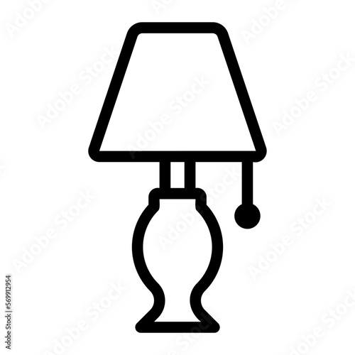 desk lamp line icon © afif