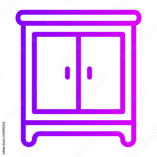 chest of drawers gradient icon