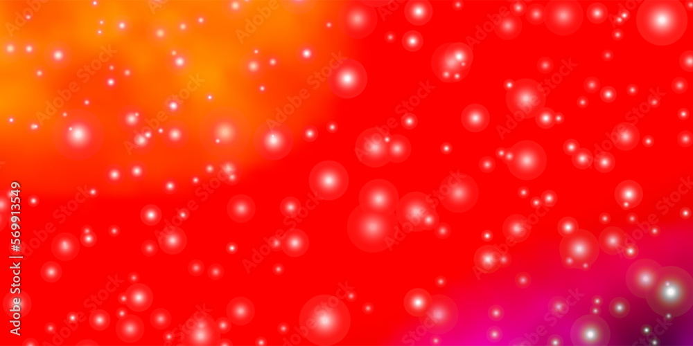 Light Blue, Red vector template with neon stars.