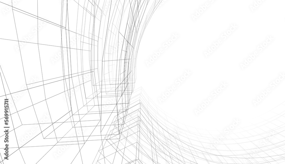 Abstract modern architecture 3d illustration Abstract modern architecture 3d illustration