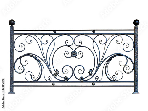 Decorative steel banisters, fence.