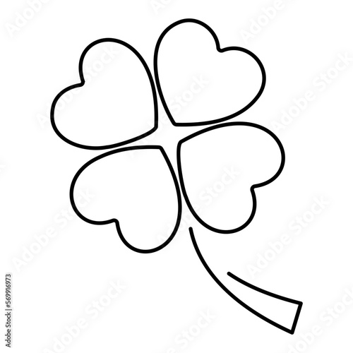 clover icon on white background, vector illustration.