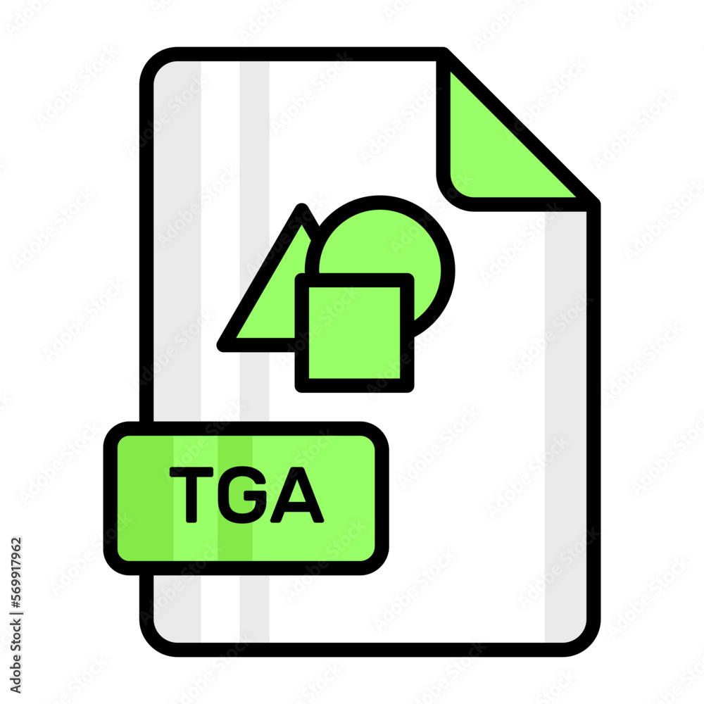 An amazing vector icon of TGA file, editable design An amazing vector icon of TGA file, editable design
