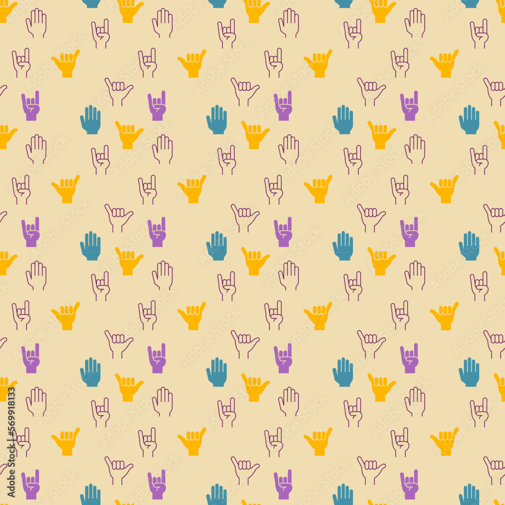 Hand icon style. Vector illustration of hands showing different styles.Texture concept. Wrapping paper. Hand icon style. Vector illustration of hands showing different styles.Texture concept. Wrapping paper.