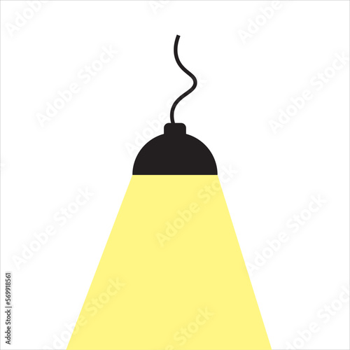 Hanging lamp vector, illustration, symbol
