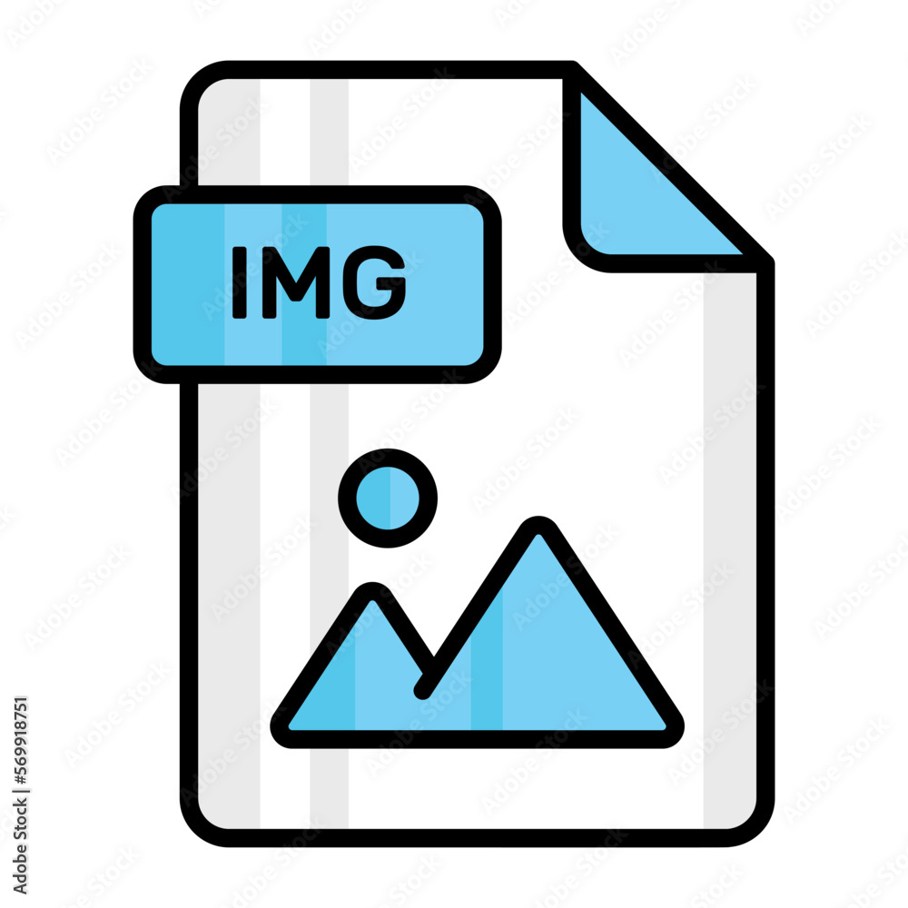 An amazing vector icon of IMG file, editable design