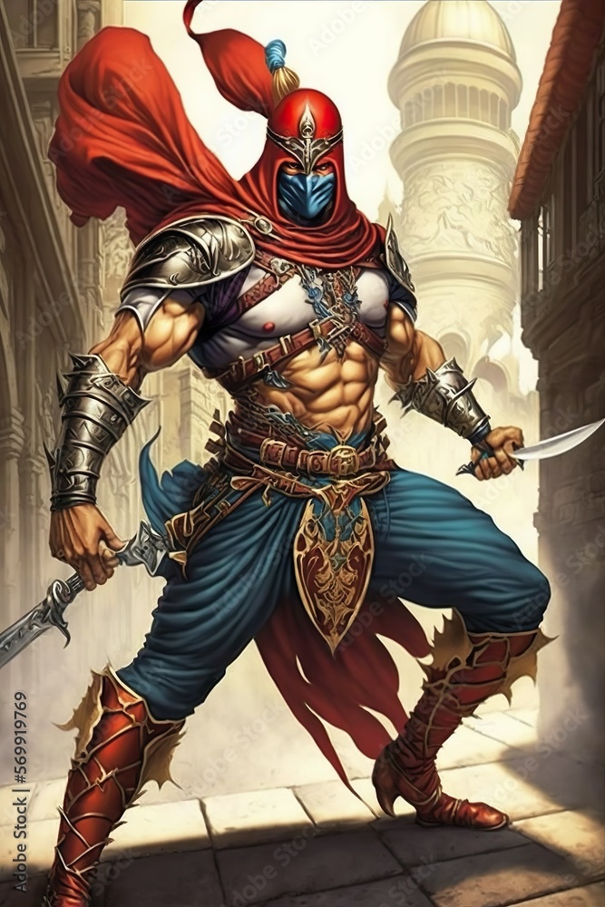 Fototapeta premium Ottoman superhero character