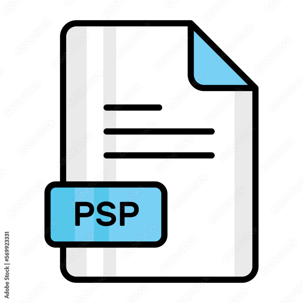 An amazing vector icon of PSP file, editable design An amazing vector icon of PSP file, editable design