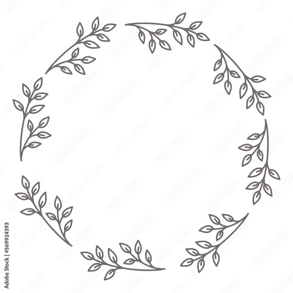 Circle frame leaves 