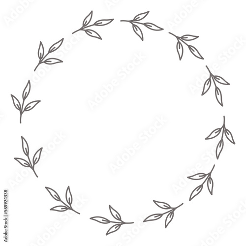 Circle frame leaves 