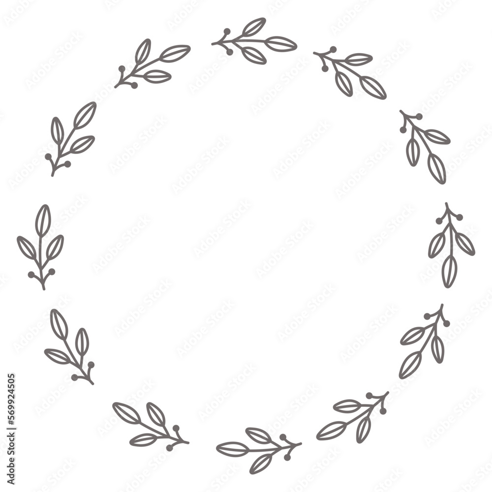 Circle frame leaves Circle frame leaves