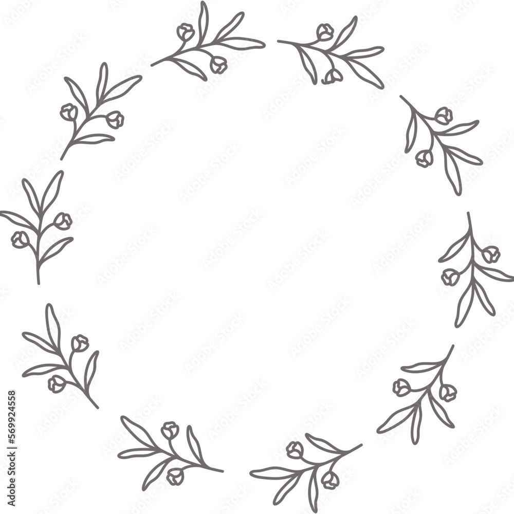 Flower frame leaf circle Flower frame leaf circle