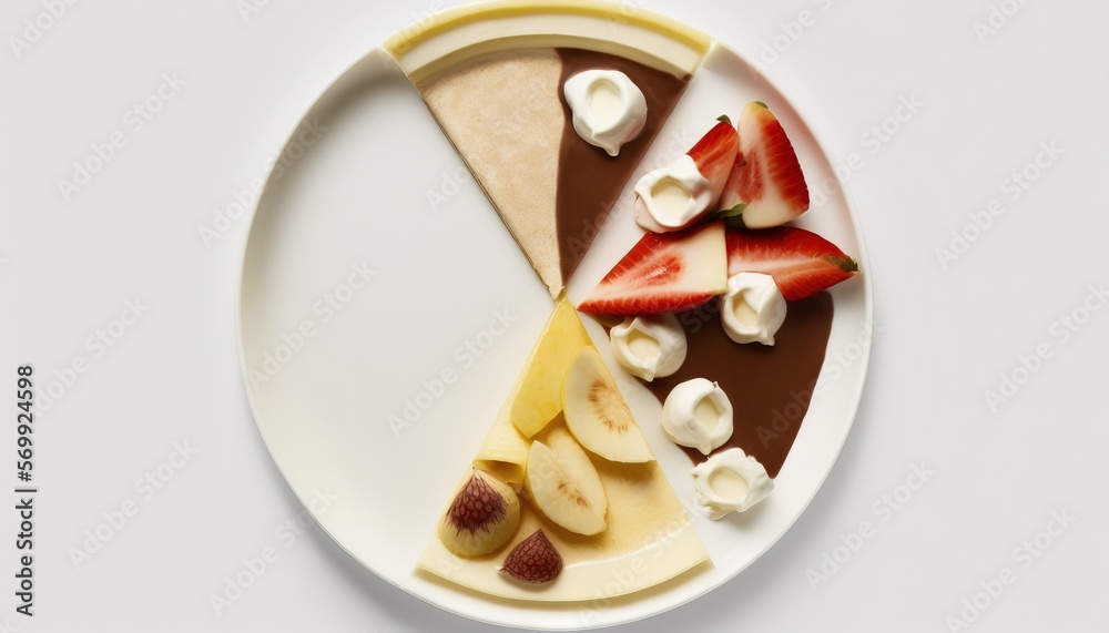 a plate with a piece of pie and some fruit on it and whipped cream on top of the slice of fruit on top of the rest of the pie. generative ai a plate with a piece of pie and some fruit on it and whipped cream on top of the slice of fruit on top of the rest of the pie. generative ai