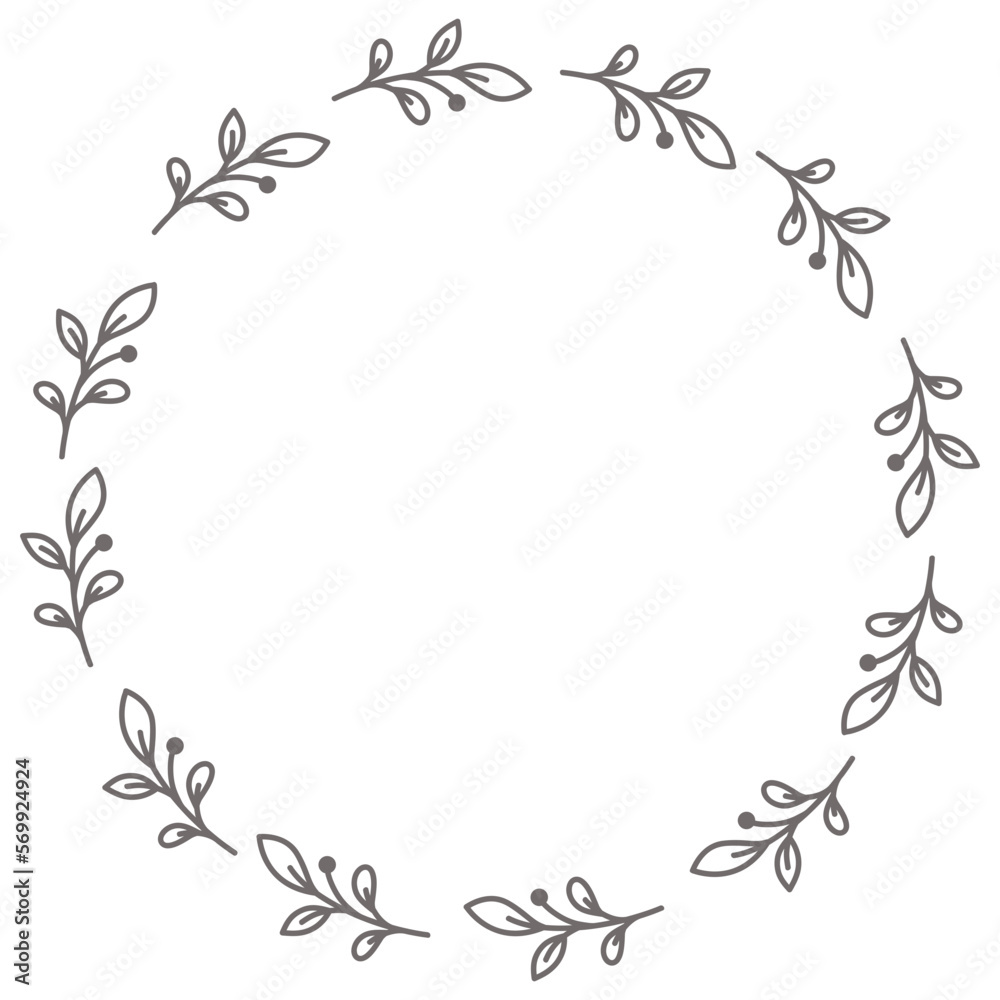 Circle frame leaves Circle frame leaves