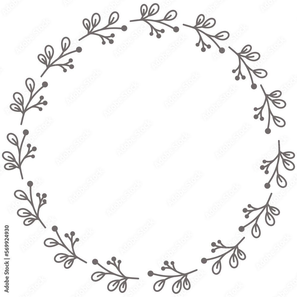 Circle frame leaves 