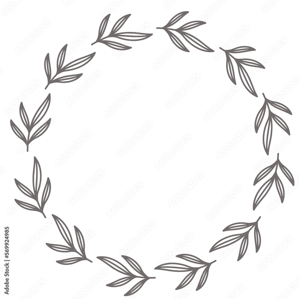 Circle frame leaves 