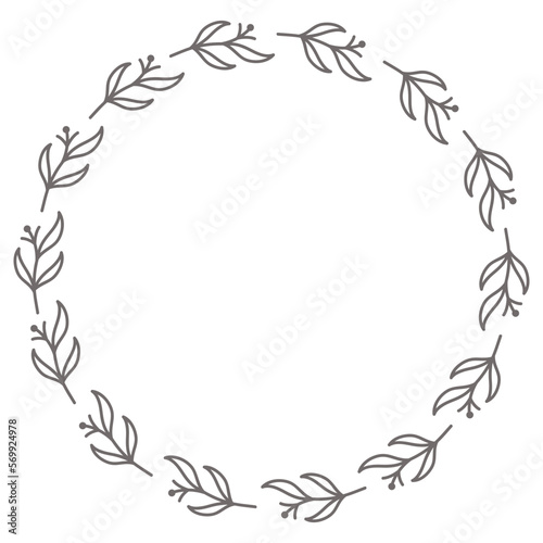 Circle frame leaves 