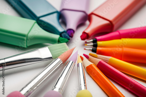 pencils in a row