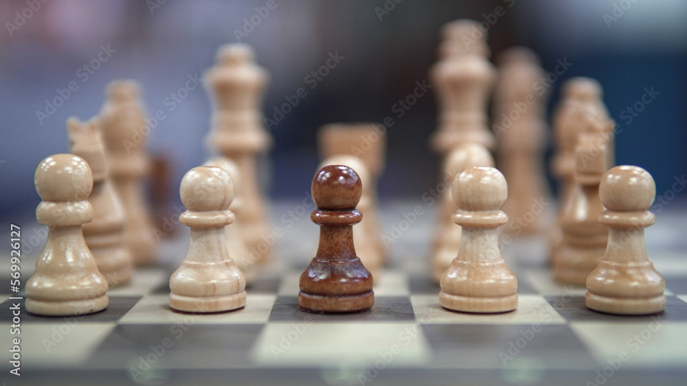 chess pieces on the board chess pieces on the board