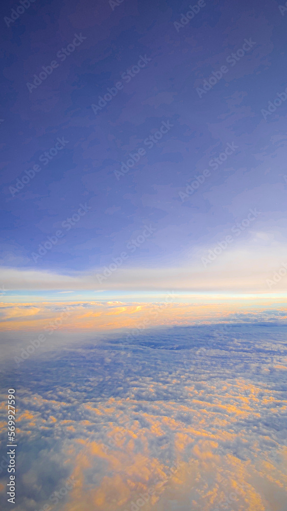 Erde von oben aus dem Flugzeug