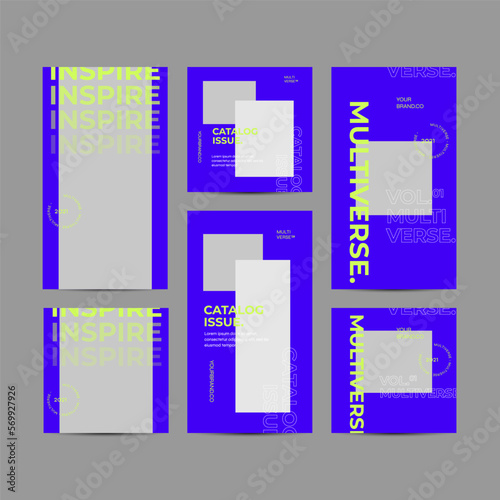 Bundle of Modern fashion sale social media post templates