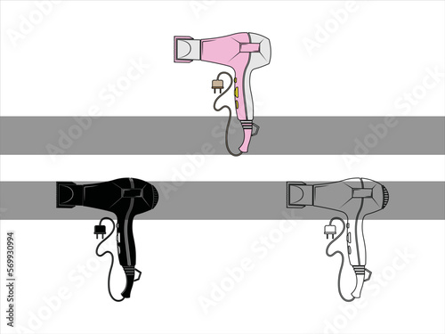 Hair Dryer Clipart SVG Cut File | Blow Dryer Svg | Barber Tools Svg | Hair Blower Svg | Hair Stylist Svg | Hair Dryer Svg Bundle