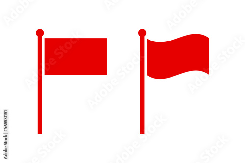 Red flag icon set