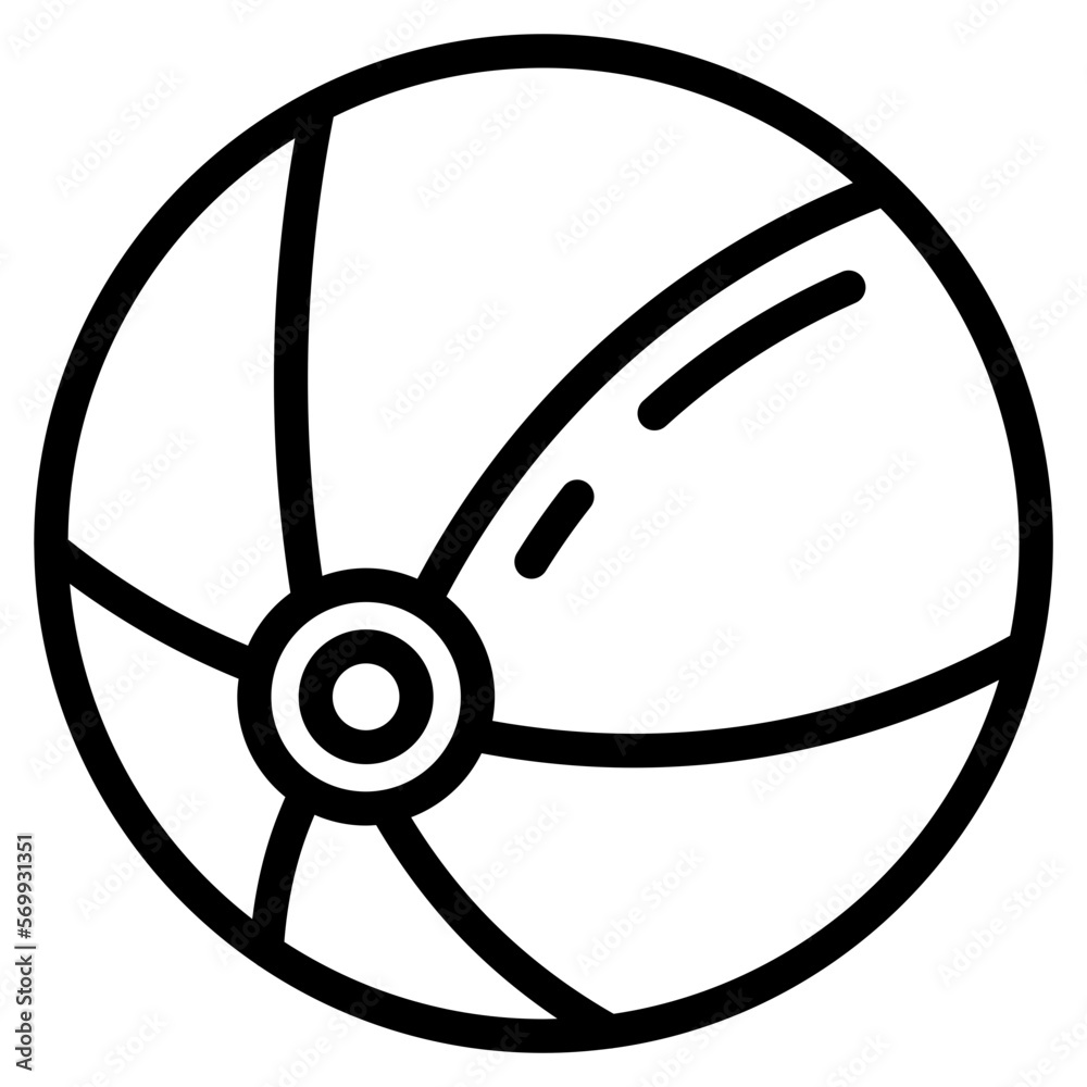 Obraz premium beach ball line 