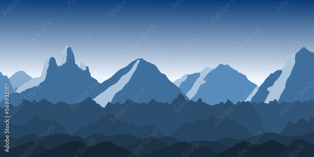 Canada adventure landscape - mountain nature vector