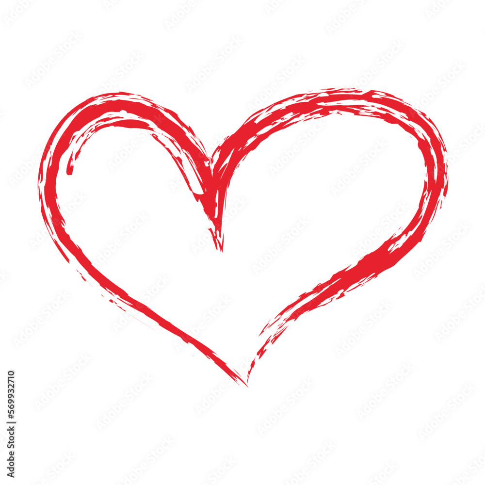 Red heart vector shape Red heart vector shape