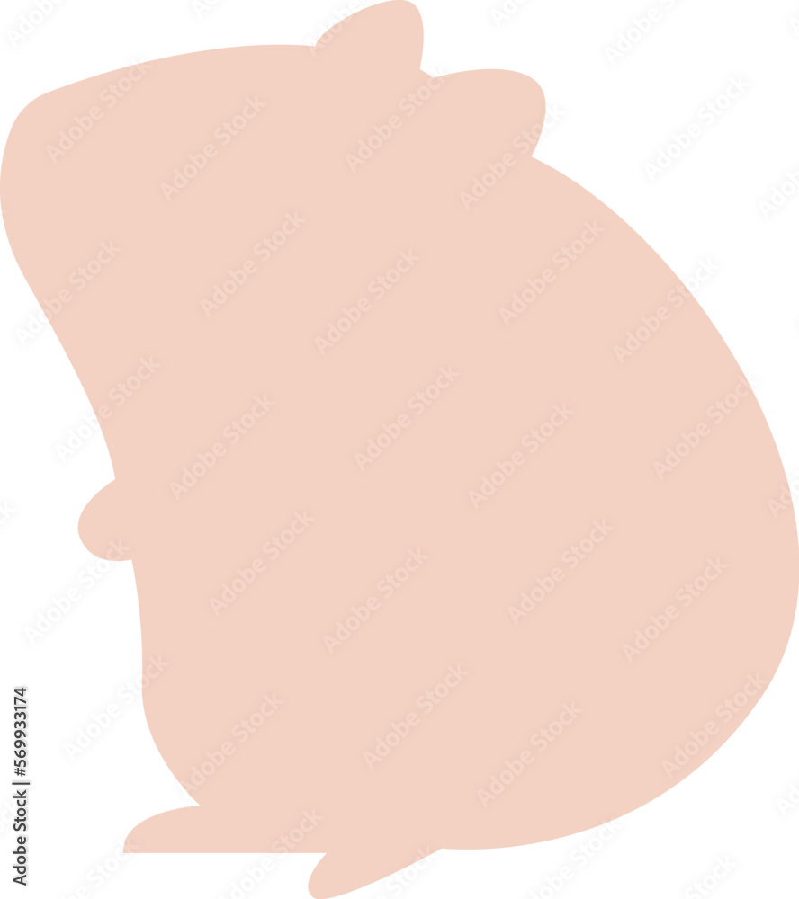 Mouse abstract silhouette design flat icon Mouse abstract silhouette design flat icon