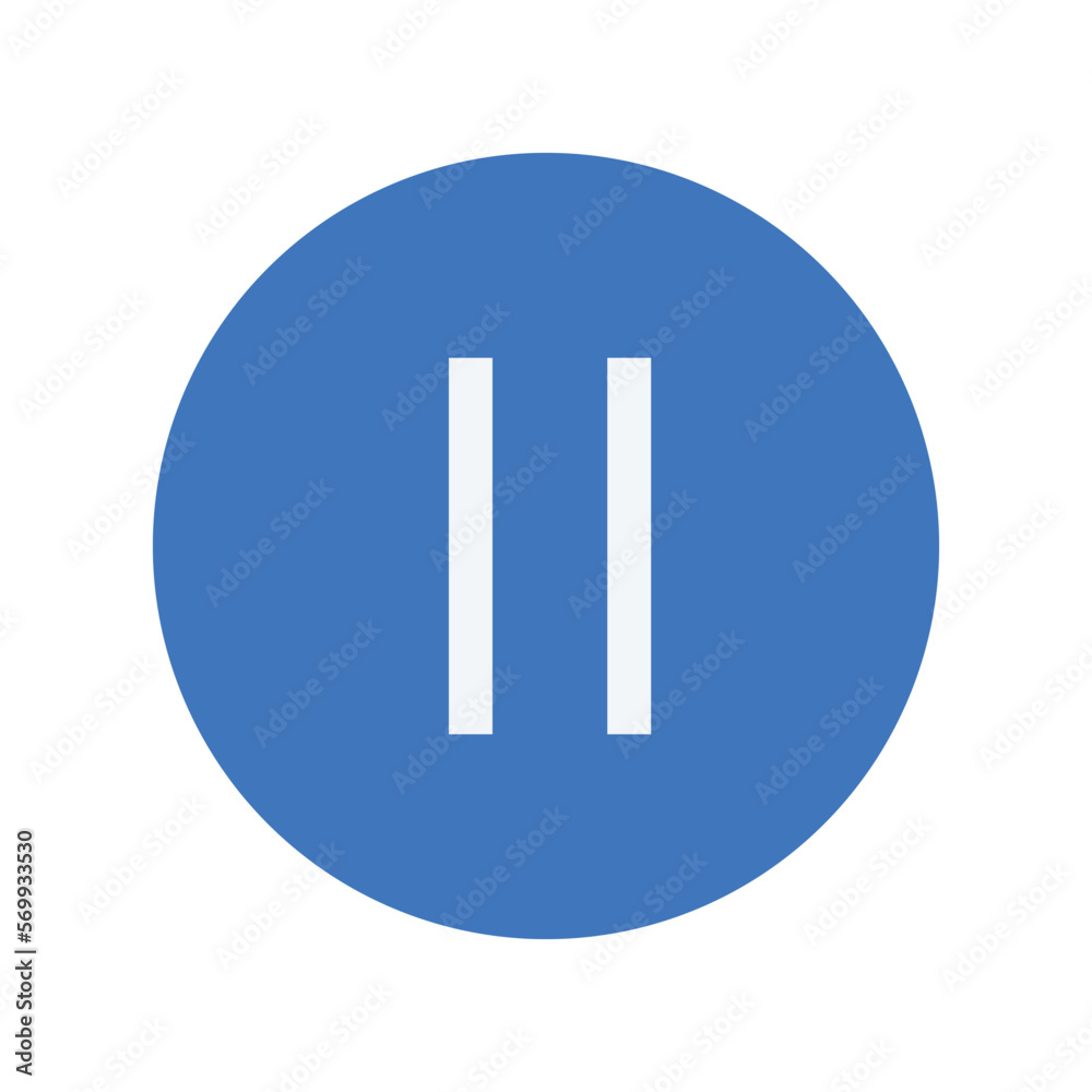 Pause Flat Icon Pause Flat Icon