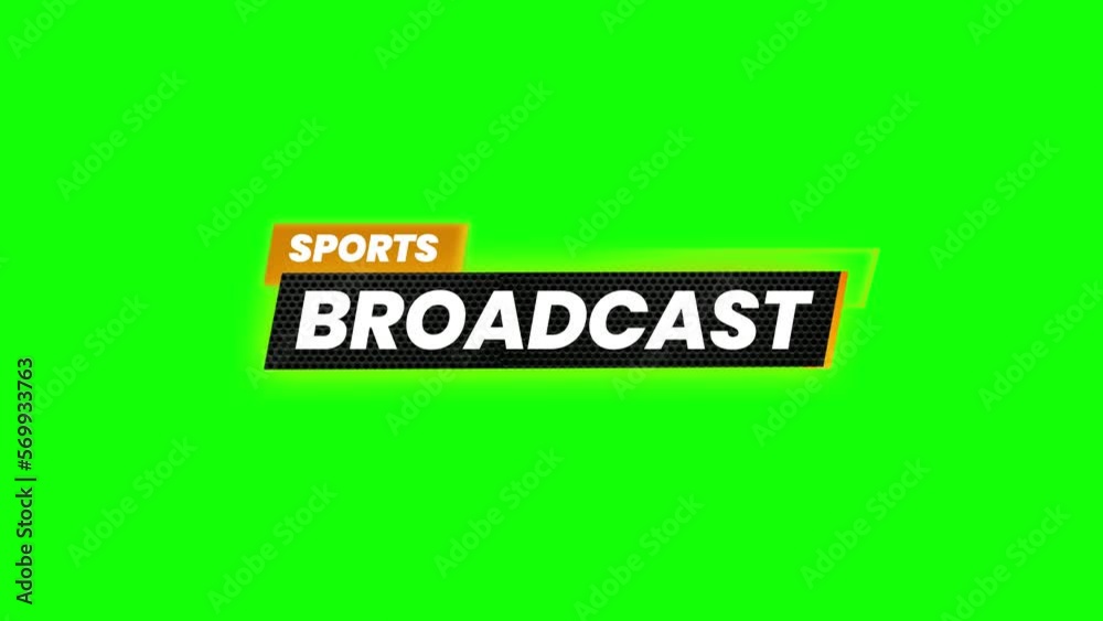 graphic animation with text titled sport broadcast with chroma key green screen background
graphic animation with text titled sport broadcast with chroma key green screen background